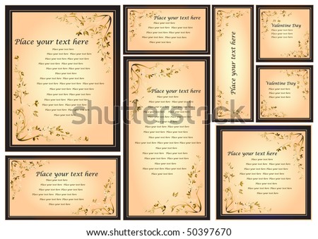 Vector Invitation Card or Backgrounds For Invitation Cards. Vector Invitation Card or
