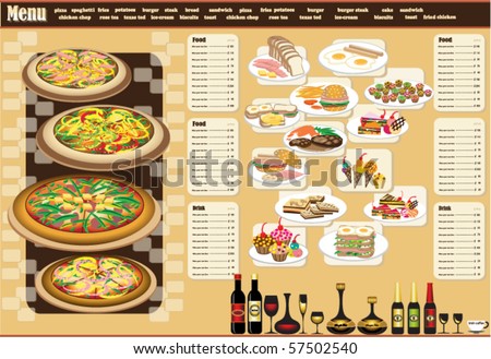 Logo Design Restaurant on Restaurant Menu  Full Design Concept Stock Vector 57502540