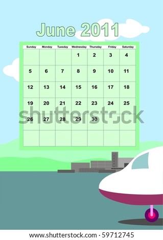 stock vector : calendar page june 2011 calendar page. stock vector : calendar page