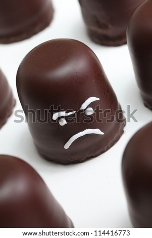 sweet chocolate foam sad face