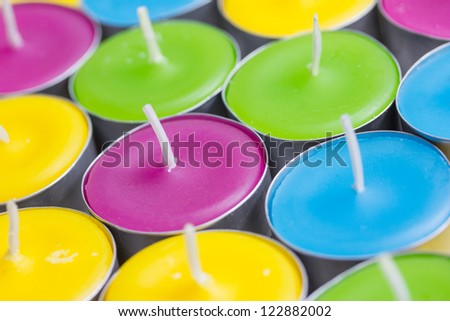 a background of tea light candles