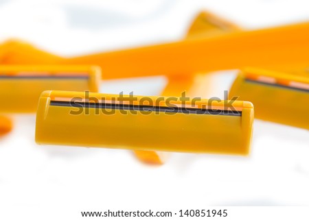 isolated disposable razors