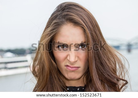 angry young woman