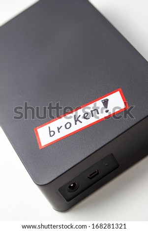 broken external hard drive