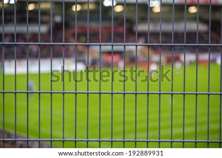 football stadium fence background