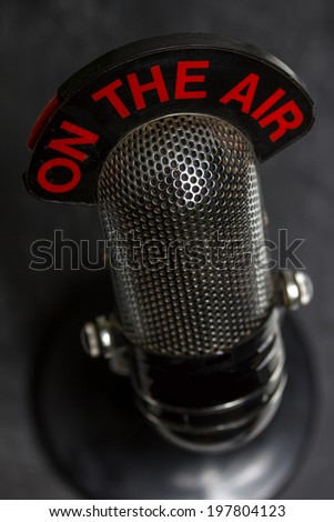old microphone background
