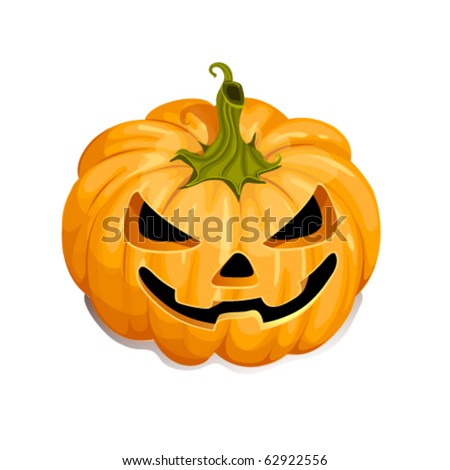 Pumpkin Isolated On White Background. Vector. - 62922556 : Shutterstock