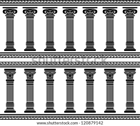 colonnade. stencil. vector illustration