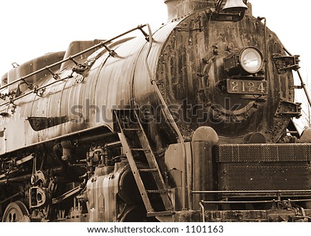 Rusty old steam engine, train