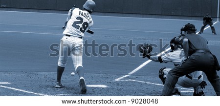 Baseball Batter blue-duo toned