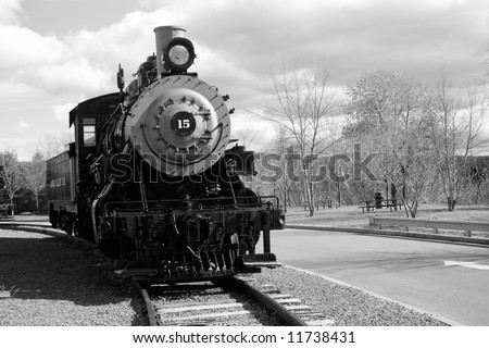 Black and White Steam Engine, Train Scranton, Pa.