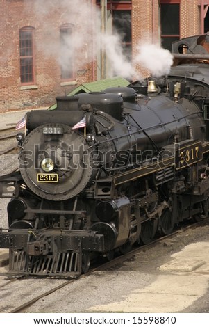 Steam Engine with puffing smoke, Full Steam Ahead