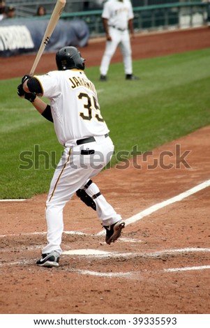 PITTSBURGH - SEPTEMBER 24 : Jason Jarmmillo of the Pittsburgh Pirates gets ready to swing against Cincinnati Reds on September 24, 2009 in Pittsburgh, PA.