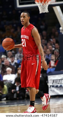 UNIVERSITY PARK, PA - FEBRUARY 24: Ohio State guard Evan Turner dribbles the ball up the court a game against Penn State at the Byrce Jordan Center February 24, 2010 in University Park, PA
