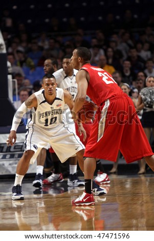 UNIVERSITY PARK, PA - FEBRUARY 24: Ohio State guard Evan Turner is guarded by Penn State\'s Chris Babb at the Byrce Jordan Center February 24, 2010 in University Park, PA