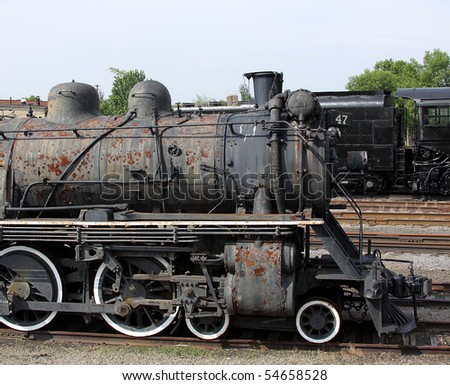 Old rusty Steam Engine, Scranton Pa. bright sky
