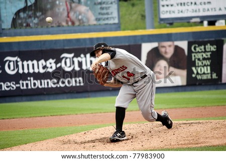 SCRANTON, PA - MAY 24:Indianapolis Indians pitcher Daniel Moskos throws pitch in a game against the Scranton Wilkes Barre Yankees at PNC Field on May 24, 2011 in Scranton, PA.