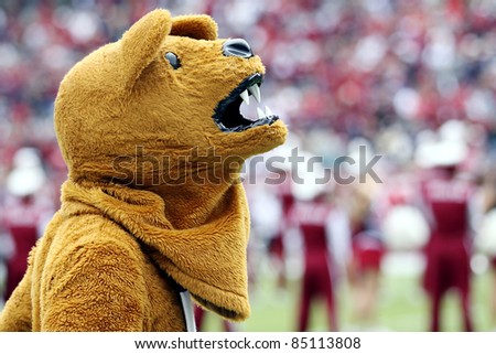 PHILADELPHIA, PA. - SEPTEMBER 17: Penn State mascot the Nittany Lion on the field during a game against Temple on September 17, 2011 at Lincoln Financial Field in Philadelphia, PA.