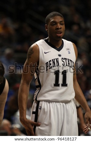 UNIVERSITY PARK, PA - FEB 16: Penn State\'s Jermaine Marshall during a break in the action Iowa at the Byrce Jordan Center on February 16, 2012 in University Park, PA