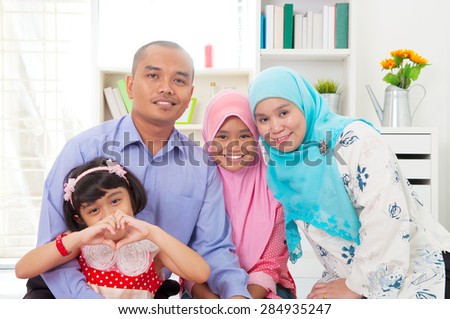 Portrait of malay family
