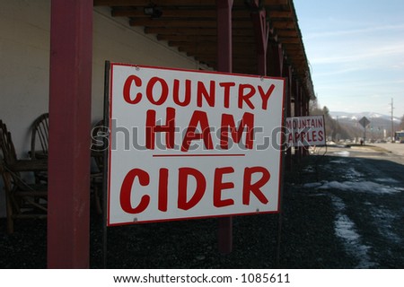 Outdoor country store sign