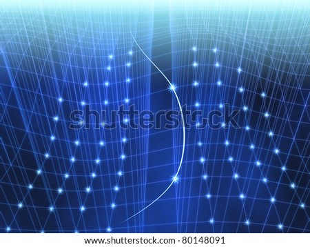 Bluish Greenish Network connections Abstract Background