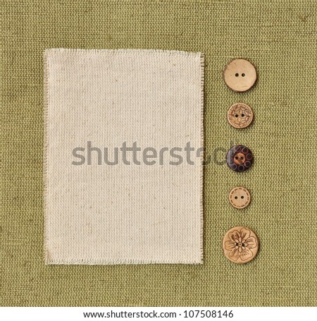 Scrap canvas frame border with buttons