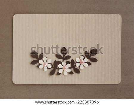 Handmade of paper vintage card