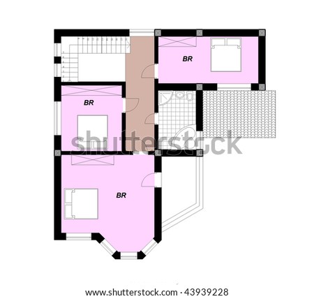 Architecture Design  Home on Cad Architectural Plan Drawing  House Plan With Furniture Idea  Real