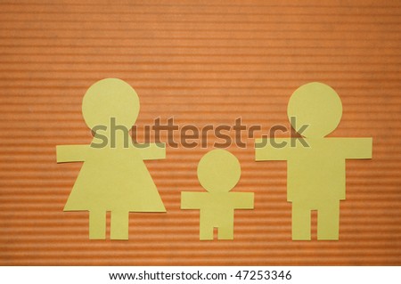 Stylish Happy Family members cutout.