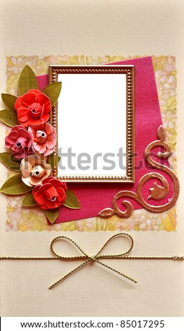  empty photo frame border background Wedding or birthday or xmas paper