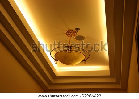 light suspended from ceiling