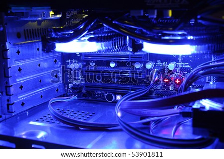 interior of a desktop computer