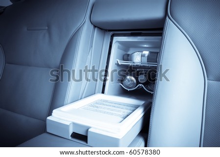 small refrigerator in the car