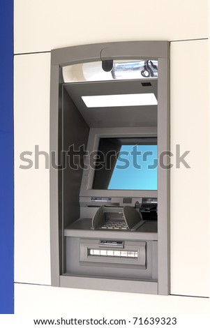 automated teller machine on the wall