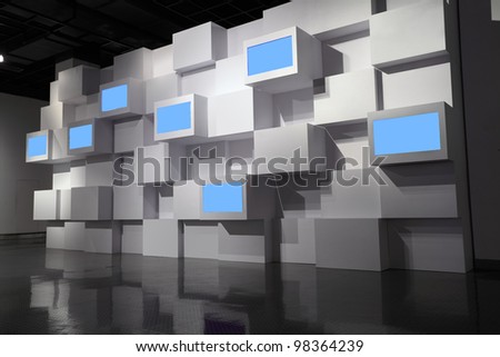 video wall  in a exhibition room
