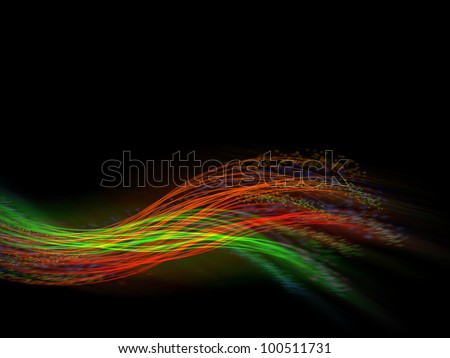 Abstract background with many color lines in motion