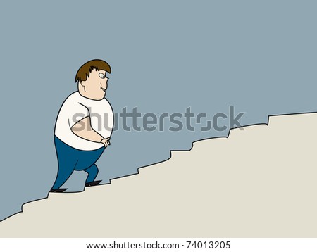 fat man dancing. stock photo : The fat man