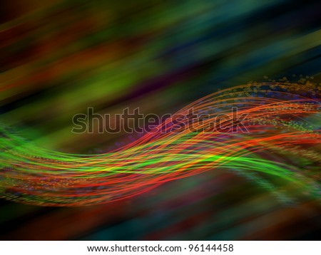 Abstract background with many color lines in motion