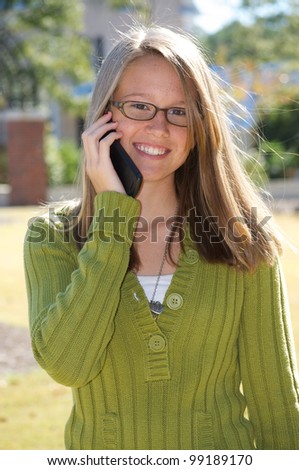 Teen Girl on Phone