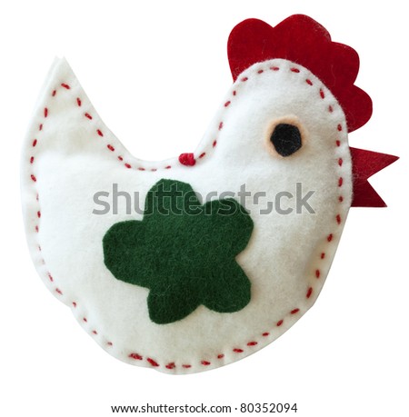 stock photo : Homemade easter decoration on white background