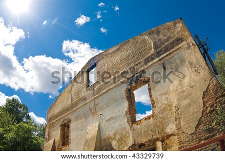 old architecture on the sky background