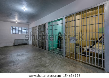 Boise, Idaho - July 31: Four Cells On Death Row In The Old Idaho State Penitentiary On July 31, 2013 In Boise, Idaho