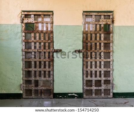 BOISE, IDAHO - JULY 31: Two prison cells of the Womens\' Ward at the Old Idaho State Penitentiary on July 31, 2013 in Boise, Idaho