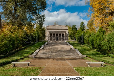 The first Lincoln Memorial building (1911) at Abraham Lincoln Birthplace National Historical Park in Hodgenville, Kentucky