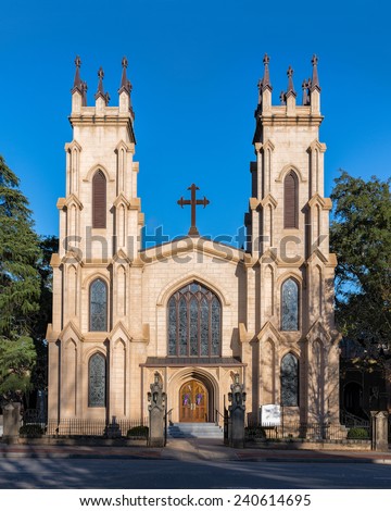 COLUMBIA, SOUTH CAROLINA - DECEMBER 10: Trinity Episcopal Cathedral on December 10, 2014 in Columbia, South Carolina