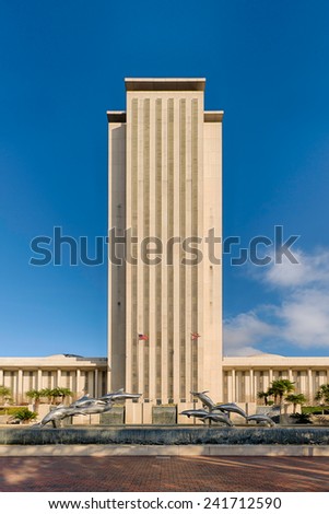TALLAHASSEE, FLORIDA - DECEMBER 5: The Florida State Capitol building on December 5, 2014 in Tallahassee, Florida