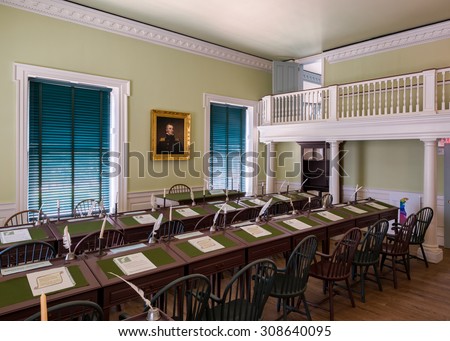 DOVER, DELAWARE - JULY 19: House of Representatives in the Old State House on The Green on July 19, 2015 in Dover, Delaware