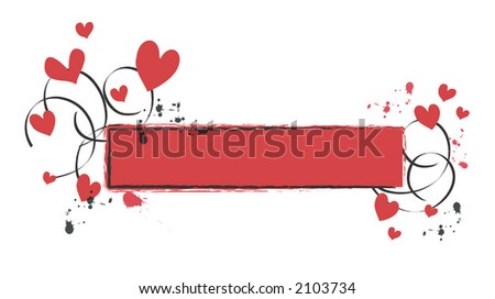 Banner With Hearts