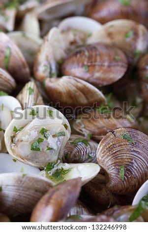 Spanish cuisine hard-shell clam